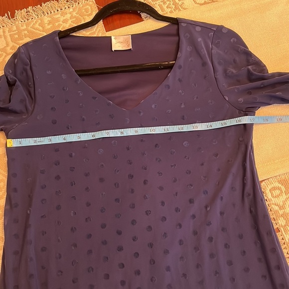 Siren Lily Navy Size Small Shift A-Line Lined Dress with Bell Sleeves in EUC - Picture 4 of 7